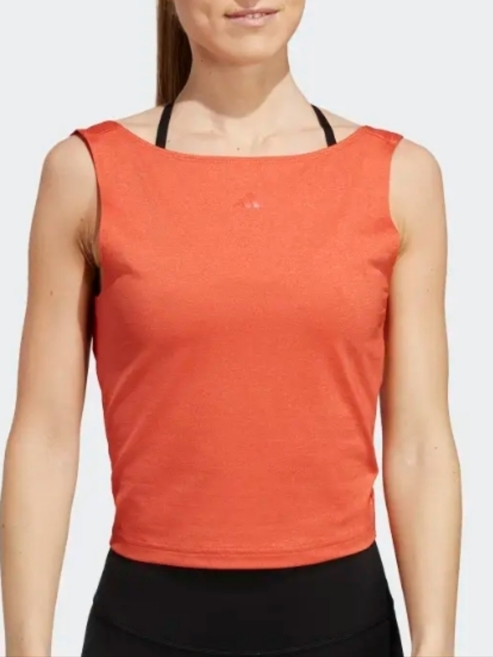 Adidas Yoga‎ Studio Crop Tank Top X Cross Back - Coral, NWT, XL